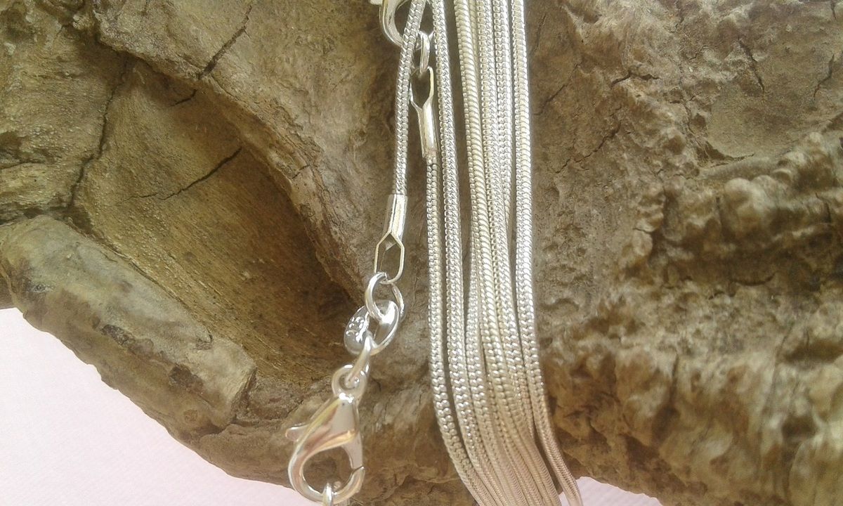 chaine serpent argent 61cm,poinçon 925 sterling,24 pouces,fermoir mousqueton,bijou collier pendentif,femme homme,gothique boheme hippie,punk edouardien victorien,kawaii,cadeau fete ceremonie,anniversaire retraite noel,st valentin mariage,amour amitié