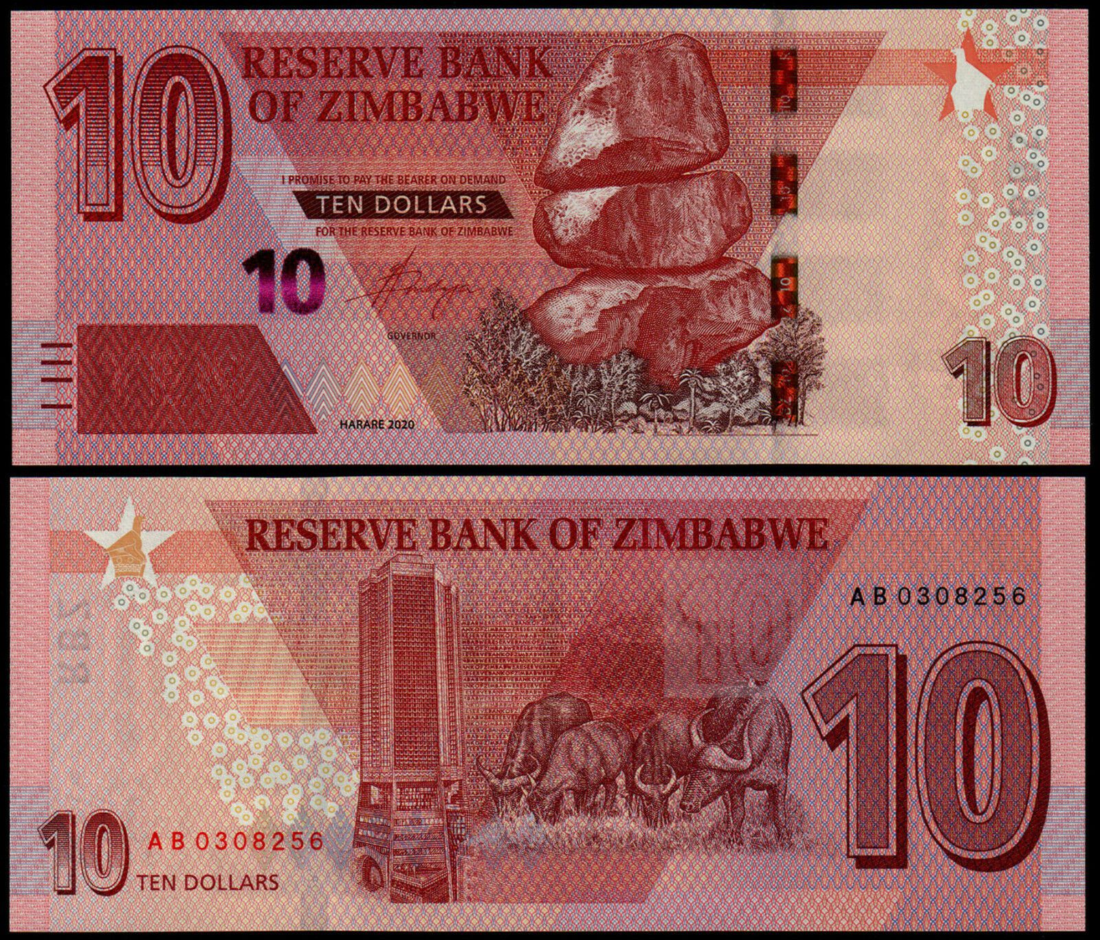 Zimbabwe 10 Dollars 2020