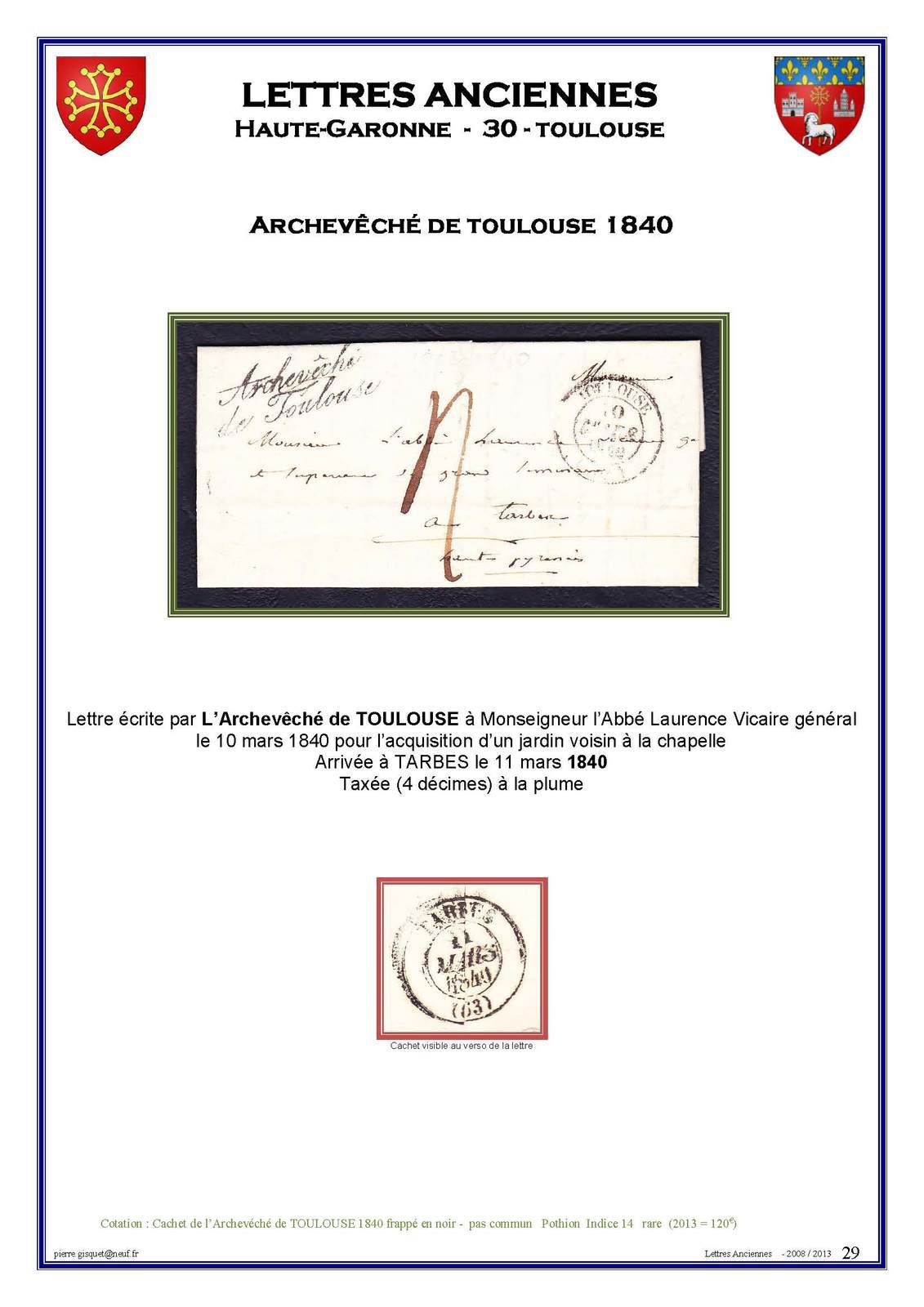 Marques postales de Toulouse  1