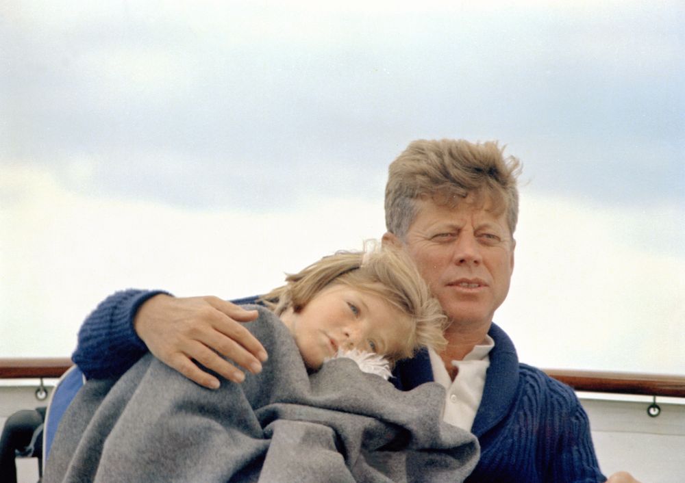 JF Kennedy and Caroline, sailing