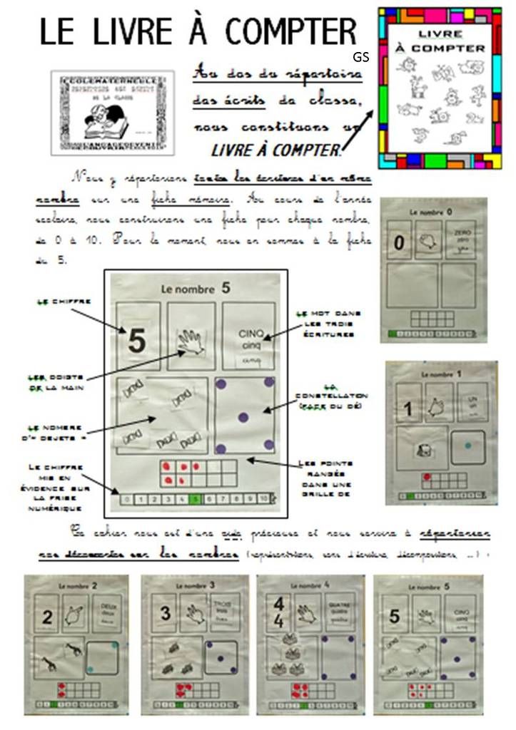Page De Garde Cahier Des Nombres Gs Le livre à compter en GS - Lutins de maternelle
