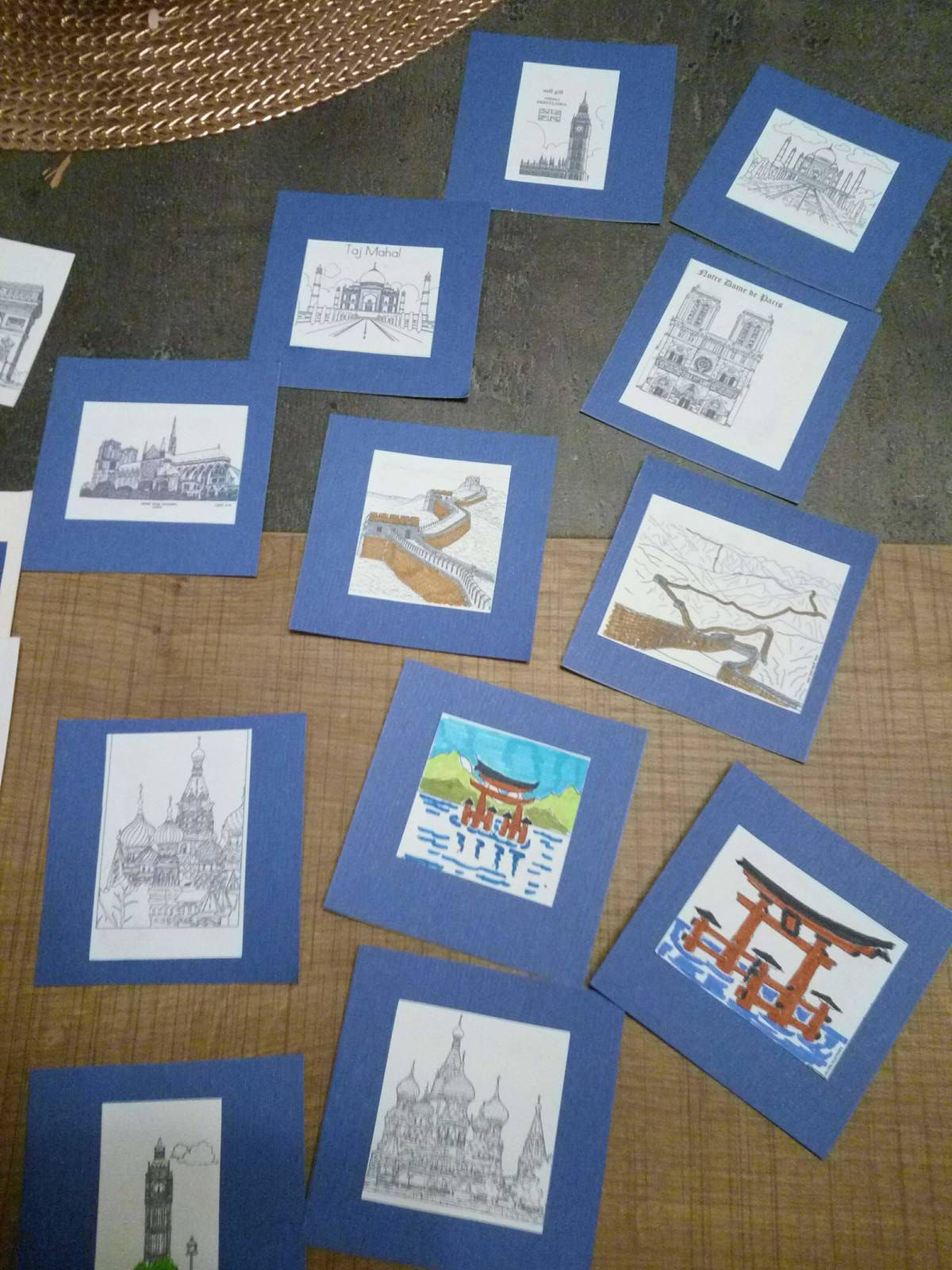cartes mémory monuments du monde