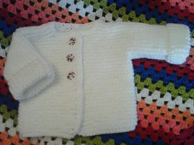 Gilet Bebe Au Point Mousse Taille 3 6 Mois Aux Tout Petits Crochet Et Tricot