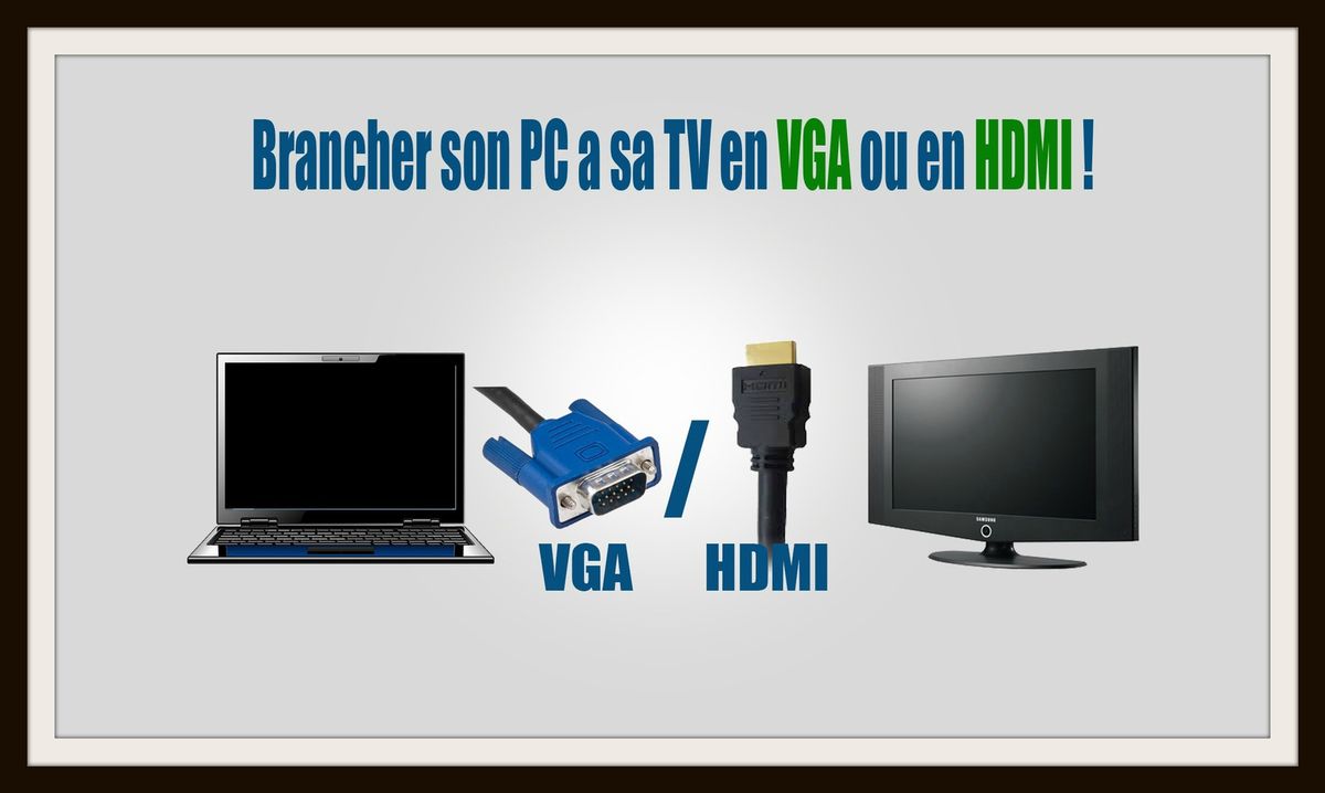 Brancher un pc sur la tv HDMI (grand écran) - UN MONDE DE FOUS