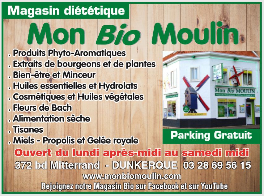 Mon Bio Moulin - Magasin BiO Dunkerque - est OUVERT tout l'été !