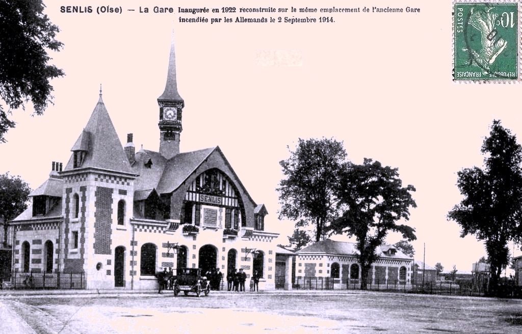 CP gare de  Senlis (Oise)
