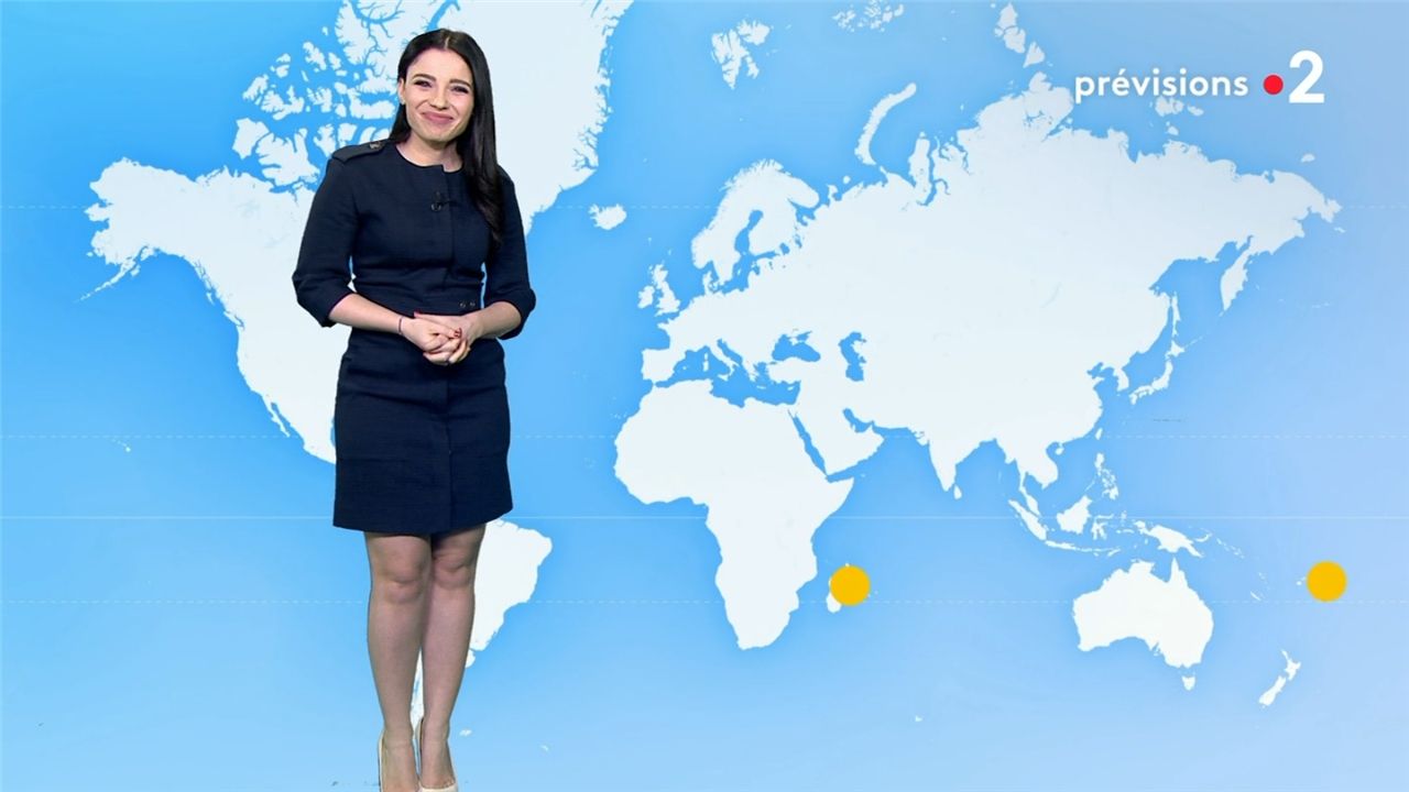 Nouvelle Miss Meteo France 2 Virginie Hilssone Météo France 2 le 01.03.2020 - Les Caps de TomA