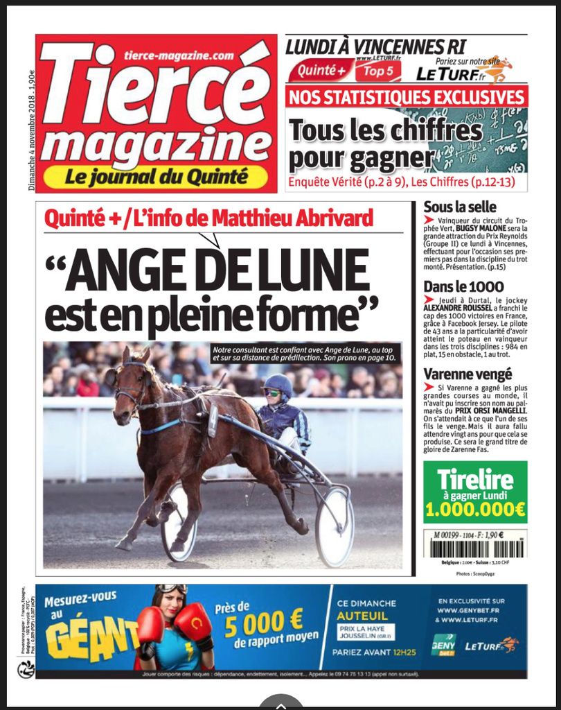 Tierce Magazine du 04112018 simplegagnant