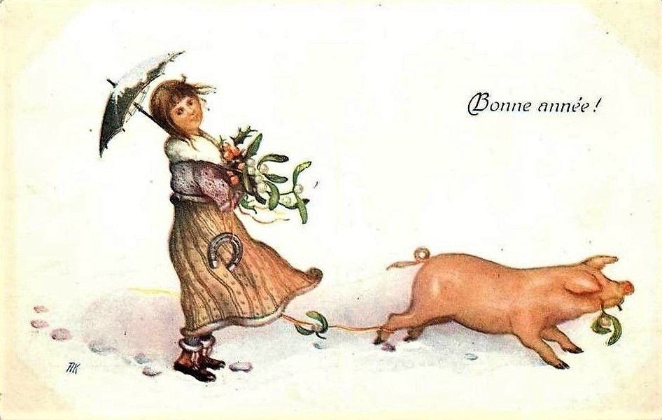 Des Petits Cochons Sur Les Cartes Anciennes De Bonne Annee Chroniques De Nos Villages Saonois Des Petits Cochons Sur Les Cartes Anciennes De Bonne Annee Chroniques De Nos Villages Saonois