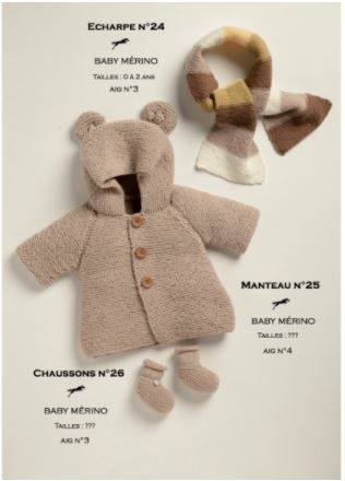 modèle gratuit tricot manteau bébé