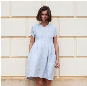 Patron couture gratuit robe en lin