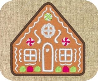 Appliqué gratuit pour machine la maison en pain d'épice