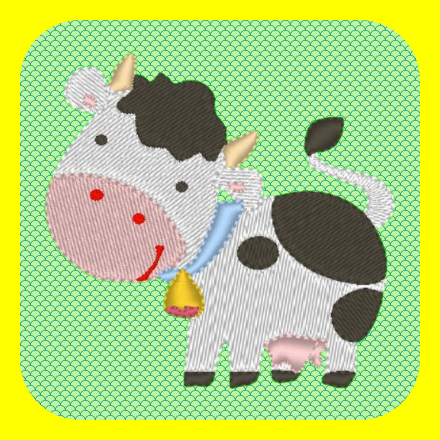 Broderie machine gratuite vache