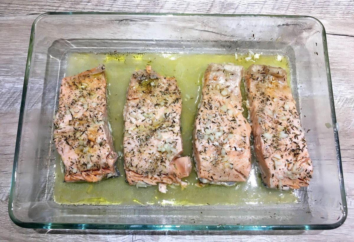 Pavés de saumon au microonde ALYCOOK