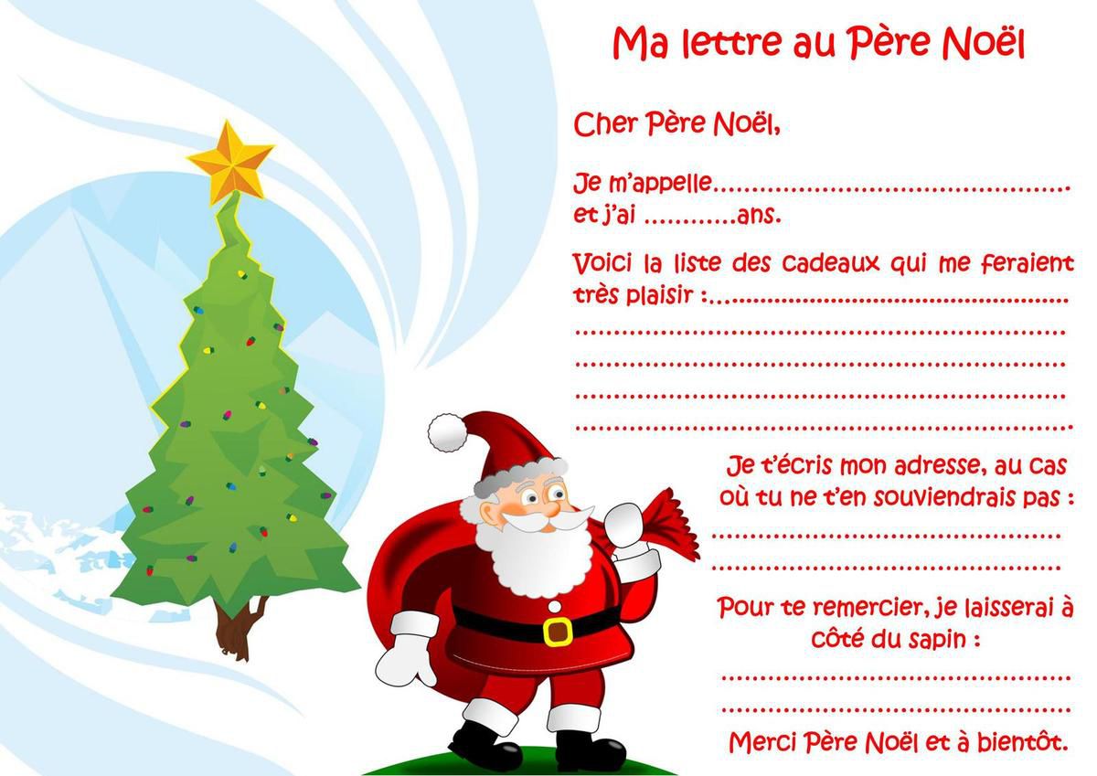 Lettre Au Père Noël Vierge à Imprimer Lettre au Père Noël - APE de l'école de Bénéjacq, Benejacq