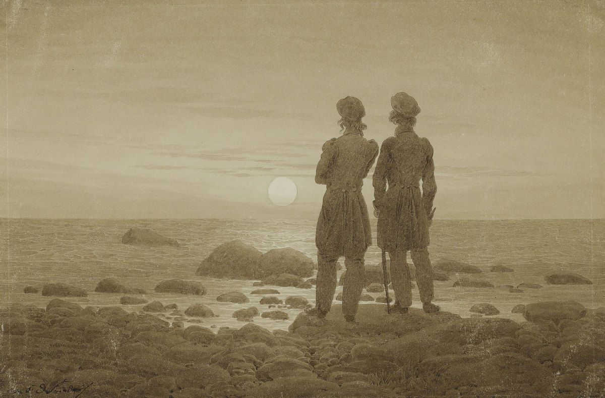 Caspar David Friedrich, Deux hommes au bord de la mer (1830-1835)