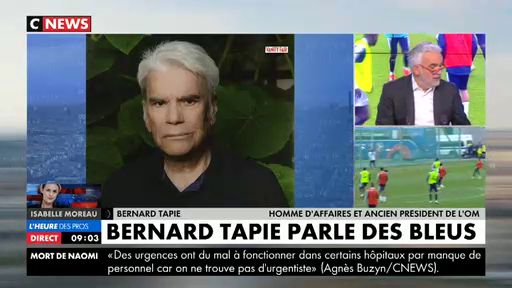 Sur Cnews, Bernard Tapie réagit à l'édito de Michel Denisot à son sujet dans &quot;Vanity Fair&quot;