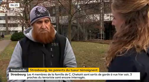Strasbourg : L'interview glaçante du père de Cherif Chekatt sur France 2 qui confirme que son fils défendait les thèses de l'Etat Islamiste