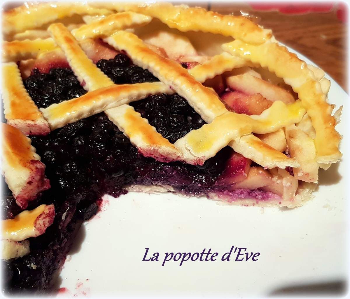 Tarte Quadrillee Aux Pommes Et Myrtilles La Popotte D Eve