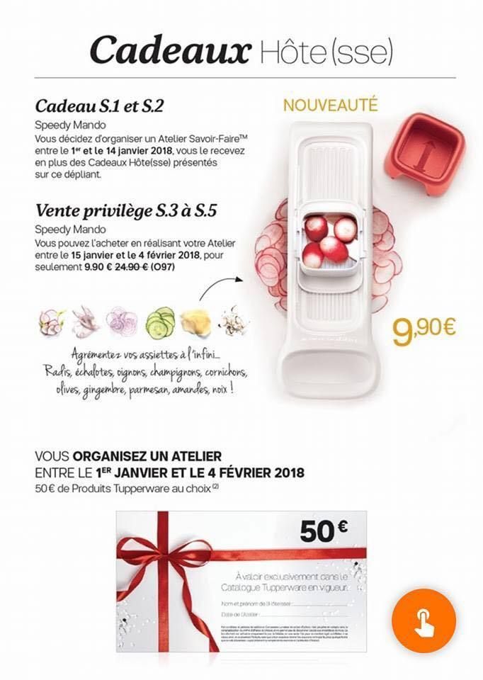 Cadeaux Hôtesse Janvier 2018
