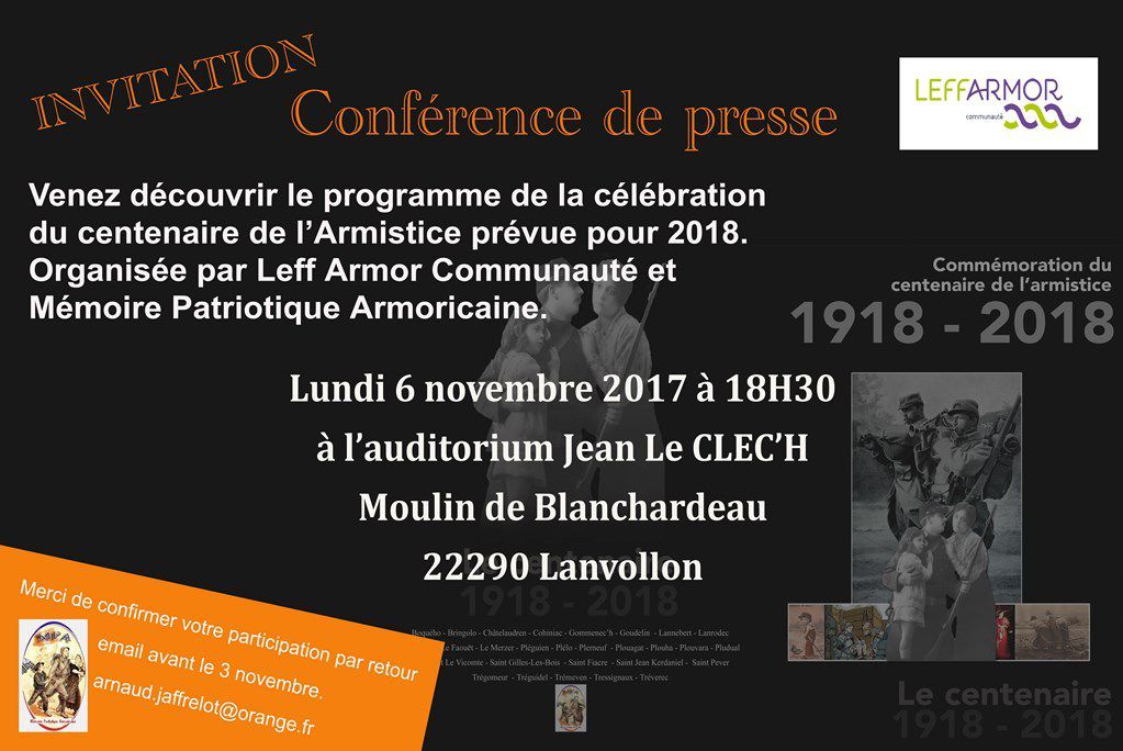 Conférence de presse à Leff Armor le lundi 6 novembre pour dévoiler le programme de l'exposition