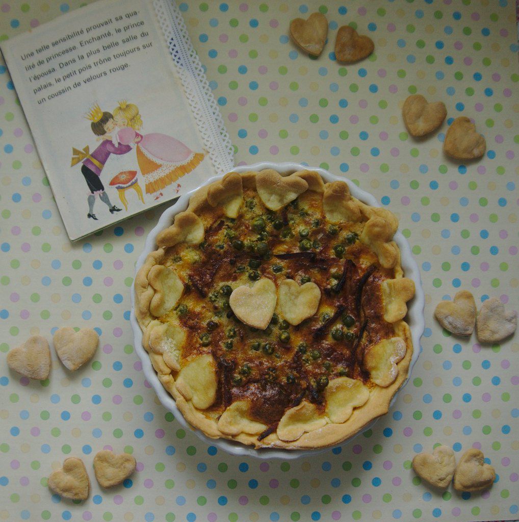 QUICHE AUX PETITS POIS, la princesse et le petit pois, des contes en cuisine