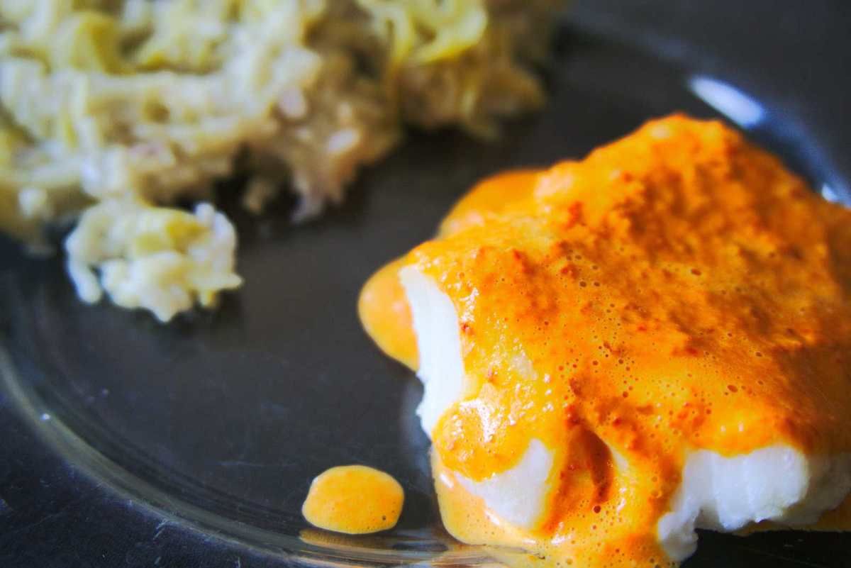 poisson sauce poivron chorizo