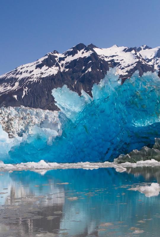 (Glace bleue du McBride Glacier, photo US National Park Service, www.nps.gov)