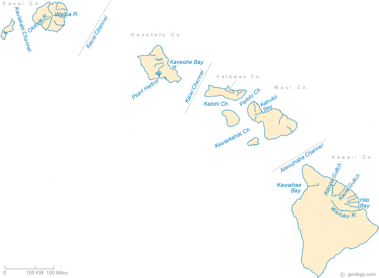 (Rivières de Hawaï, image www.geology.com)