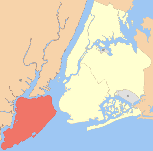 (Localisation de Staten Island, image de The Emirr / Nafsadh, 18/06/2010, wikipedia)