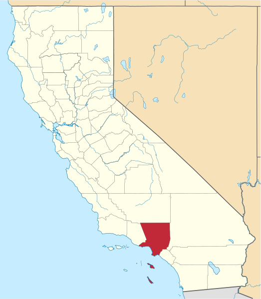 (Comté de Los Angeles, image de David Benbennick, 12/02/2006, wikipedia)