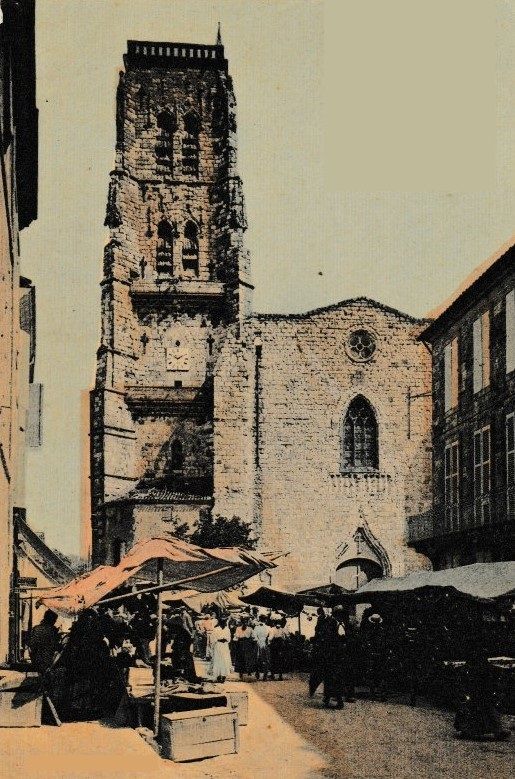 Lectoure Lectourois carte postale rue nationale marché cathédrale