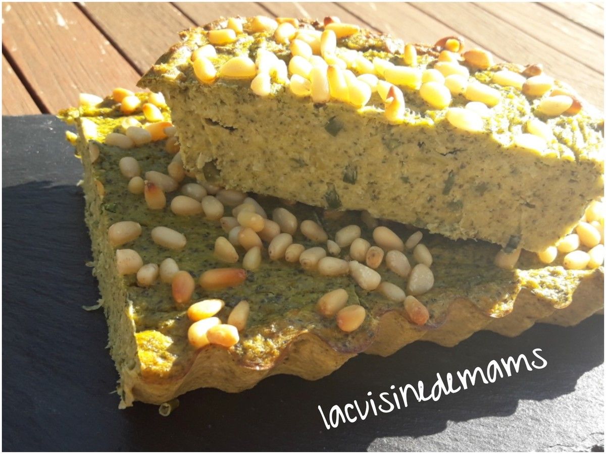 Gateau De Legumes Verts Ciboulettes Et Pignons Lacuisinedemams Gateau De Legumes Verts Ciboulettes Et Pignons Lacuisinedemams