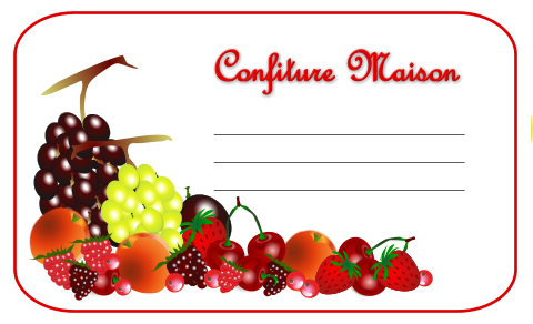 confiture etiquettes gratuites  Étiquettes confitures gratuites