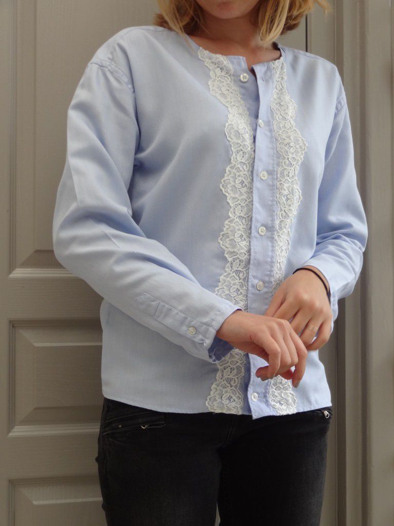 Tuto couture : réaliser une jolie blouse avec une chemise d'homme , facile à coudre ! 