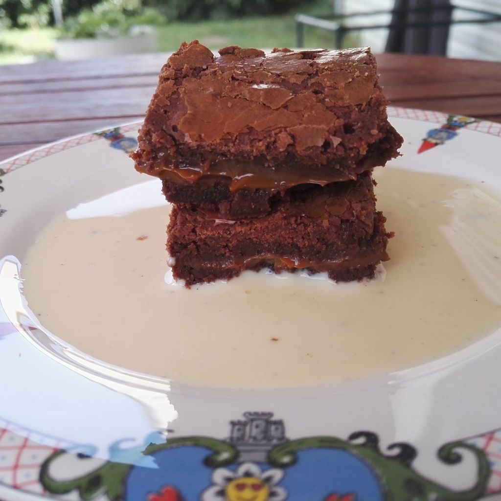 brownie chocolat crème anglaise