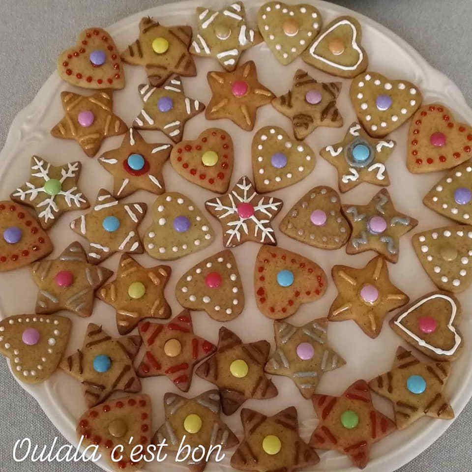 sablés biscuits Noël étoiles coeur