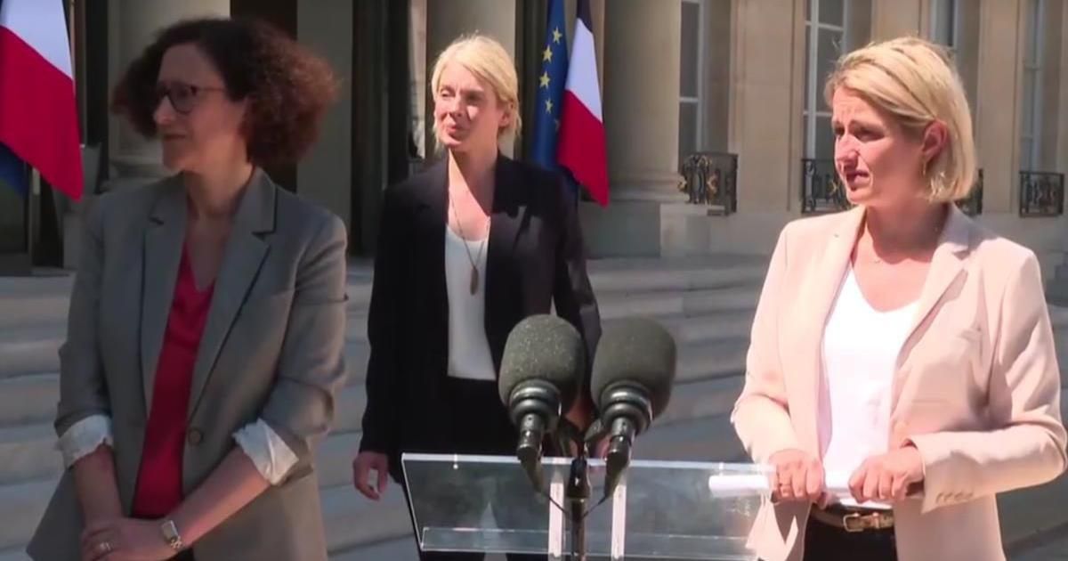 Emmanuelle Wargon (à gauche), Barbara Pompili (à droite) et Bérangère Abba (en arrière)