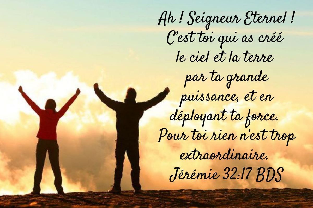 Voici Le Jour Que L'eternel A Fait #Verset de la semaine : Ah! Seigneur Éternel, Voici, tu as fait les