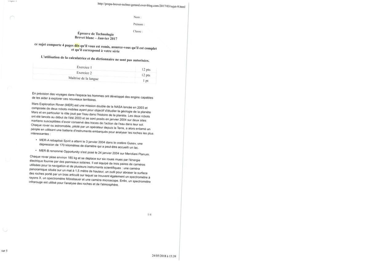 Correction De Brevets 1 A 67 Brevet De Technologie College Rabelais Niort
