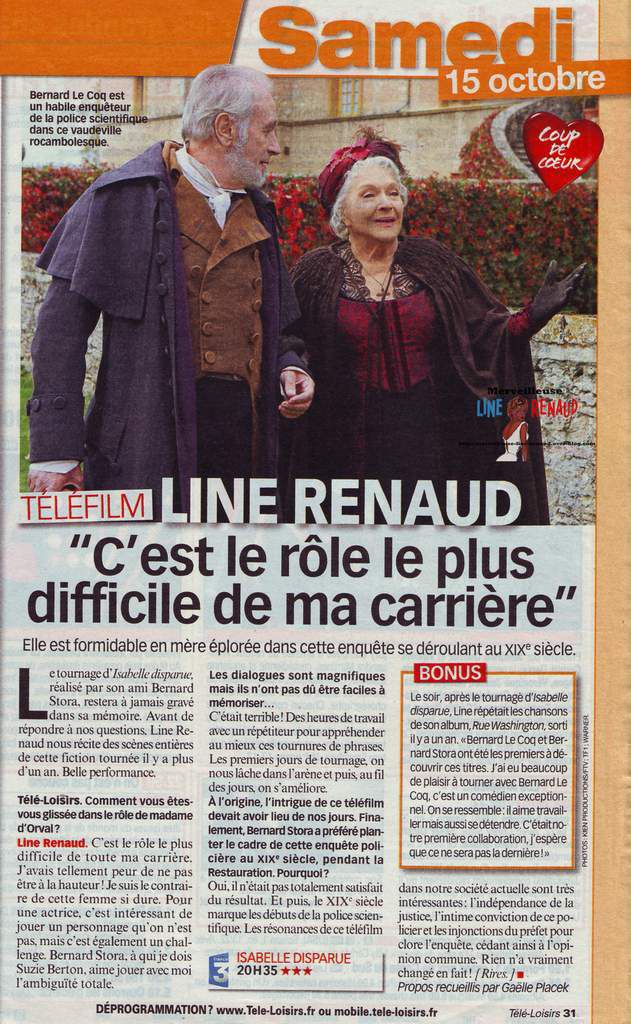 PRESSE: Télé-Loisirs Octobre 2011