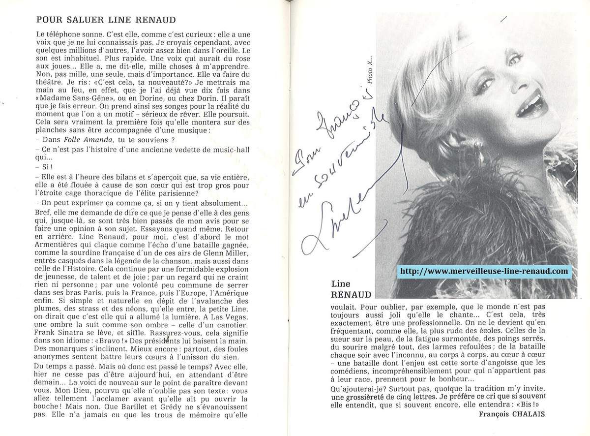 DOCUMENTS: Programme de Gala Karsenty-Herbert - Saison 1981 - 1982 - Folle Amanda