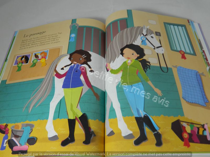 livre autocollants équitation