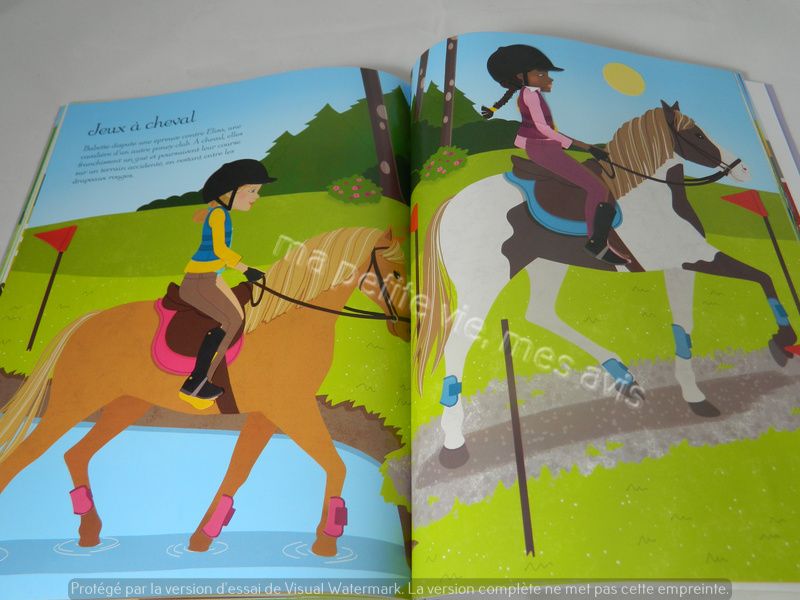 livre autocollants cheval