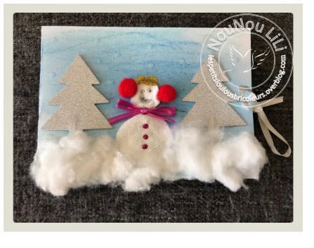 Carte Voeux Bonhomme De Neige Art Postal Diy Art Postal Janvier 18 Les Petits Loulous Bricoleurs