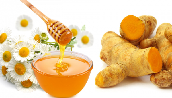 tinh bột nghệ và mật ông