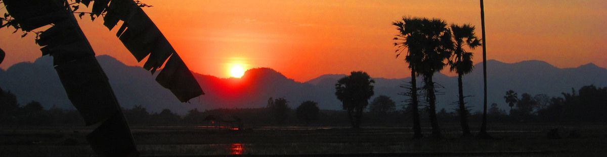 Coucher de soleil à Kanchanaburi