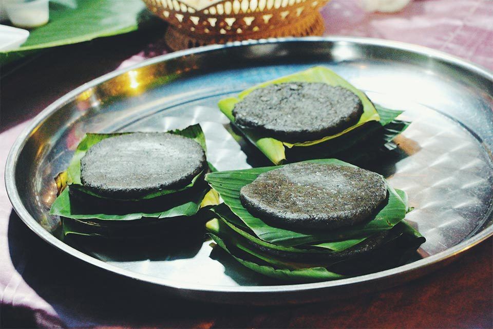 Le "kanom thong yo" sous forme de galettes
