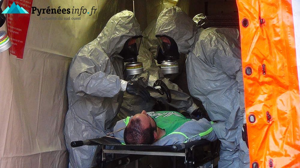 Exercice attentat chimique à Tarbes