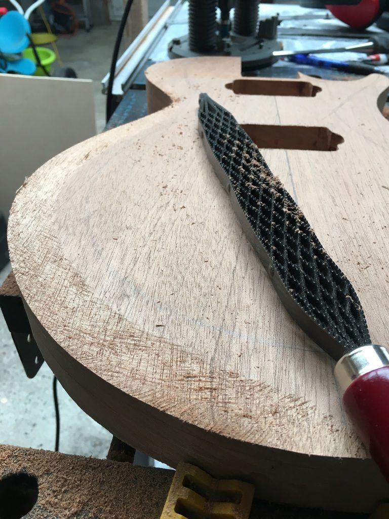 guitar body carve